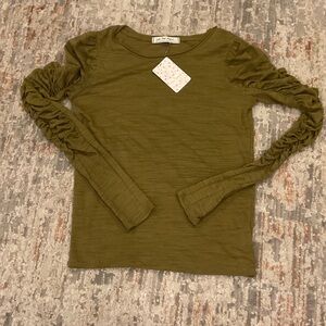 We The Free Olive Long Sleeve Top